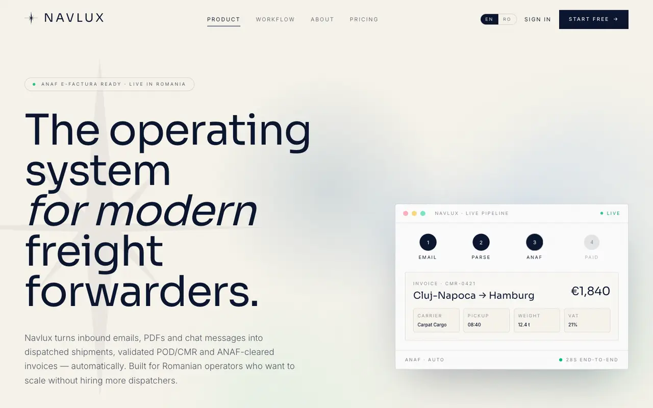Navlux website